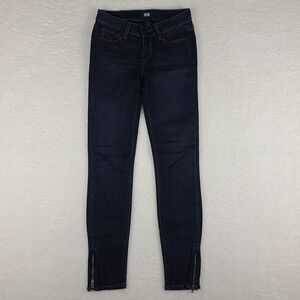 Paige Jeans Womens 25 Blue Verdugo Ankle‎ Eris Dark Wash Zipper Cuff